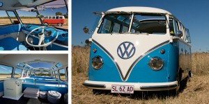 Something Blue: our 1962 twenty-three window Deluxe VW Microbus.
